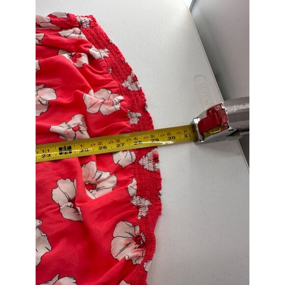 Old Navy Womens Red Floral Blouse XXL/XXG Lightweight Hawaiian Plus Size Boho - Picture 2 of 6